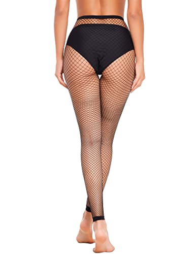 Image of Avidlove Fishnet Stockings for Women Footless High Waist Fishnets Tight | Thigh High Stockings, Open Toe, High Stretch, Comfortable, Gothic Costume, Rave Outfits, for Cosplay, Halloween