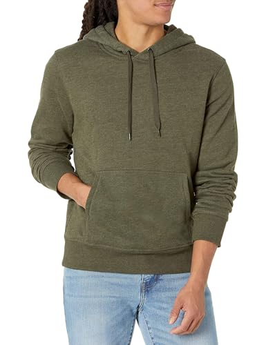 Image of Amazon Essentials Men's Pullover Sweatshirt Hoodie (Available in Big & Tall), Olive Heather, L