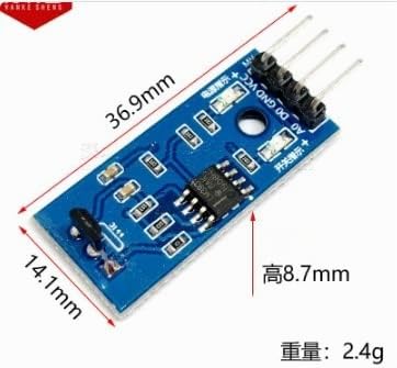 Capteur effet Hall A3144E, 5Pcs Capteur Hall, Halls Effect Sensor Module, Halls Sensor Switch Speed Module, Capteurs de Détection, Modules capteurs magnétique de détection de mouvement 3,3 à 5 V – vue 2