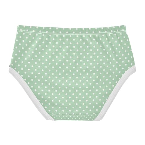 Polka Dot Cute Green Cute Polka Dot Girls Underwear for Toddlers Soft Cotton 2T-8Y Kids Panties2