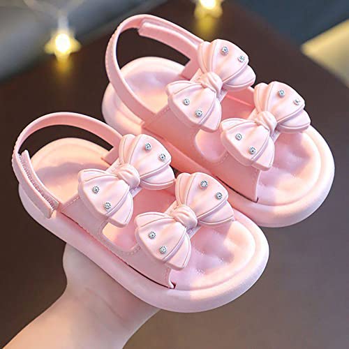 Girls Dress Shoes Cute Bow Mary Jane Shoes Ballerina with Satin Ankle Tie for Wedding Softball Slides Youth Girls2