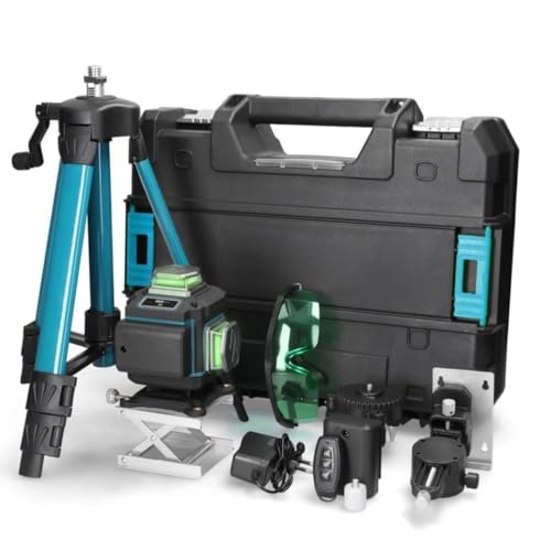 livella laser Autolivellante 360° 4D, Laser 16 linee Cantiere 3° Autolivellante, con 2 Batterie e...