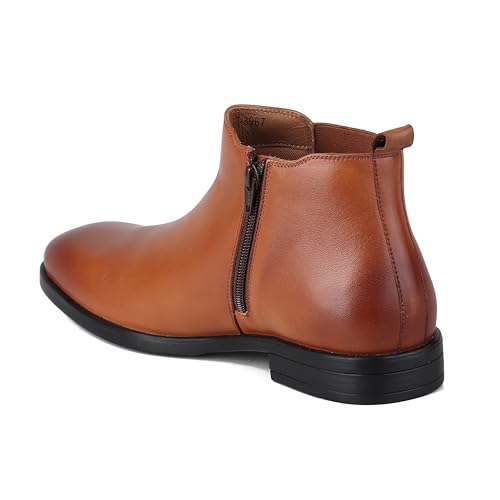 Image of Red Chief Casual Mid Ankle Boots For Men RC3967 Tan