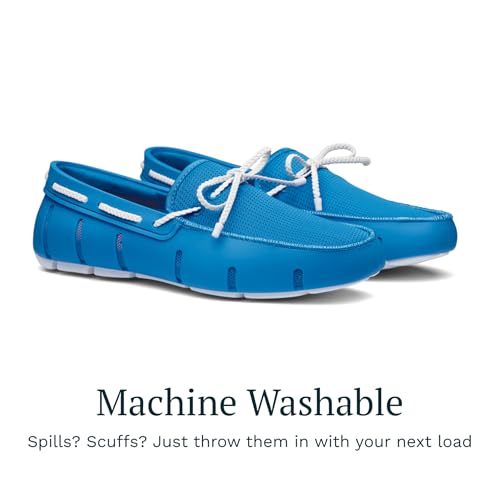 Image of SWIMS Braided Lace Loafer for Men, Breathable Slip On Water Friendly Driving Shoe, Lightweight Mesh Upper, Drainage Sole