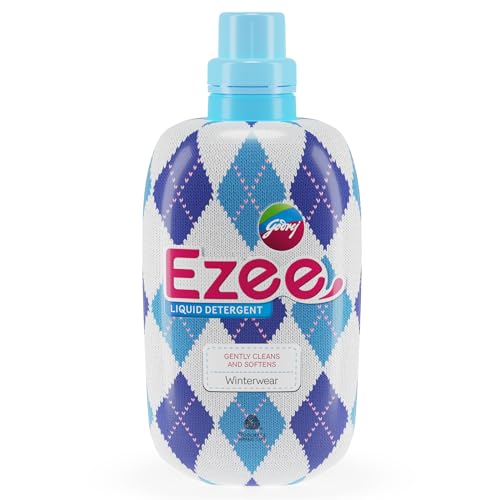 Godrej Ezee Liquid Detergent for Semi-automatic and Top Load Washing - 250g Bottle, for Winter Wear | Added Conditioner | No Soda Formula