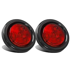 Partsam 2pcs Red Led Light Trailer 2 Round W Plug Grommet Kits Marker 4 Led Flush Mount Red 2 Inch Round Led Trailer Lights Sealed 2 Inch Round Led Marker Lights