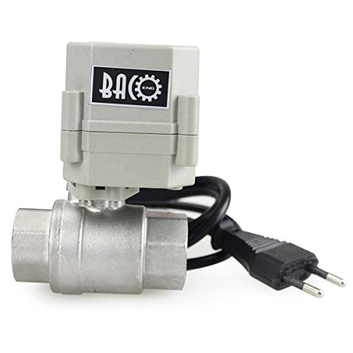 BACOENG AC110/230V 2 Wege 3/4" Edelstahl Motorkugelhahn Elektrische Zonenventil mit Stecker NC