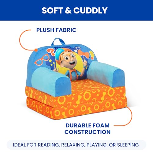 Delta Children - Blippi Cozee Buddy Flip-Out Kids Chair, Blue - image 8