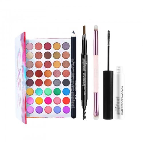 Tutto in Uno Trucchi Set per Occhi per Ragazze Adolescenti, 40 Colori Palette di Ombretti con Mascara Matita Eyeliner Sopracciglia Pennelli, Kit Regalo Trucco Completo, Make Up Tavolozza Kit