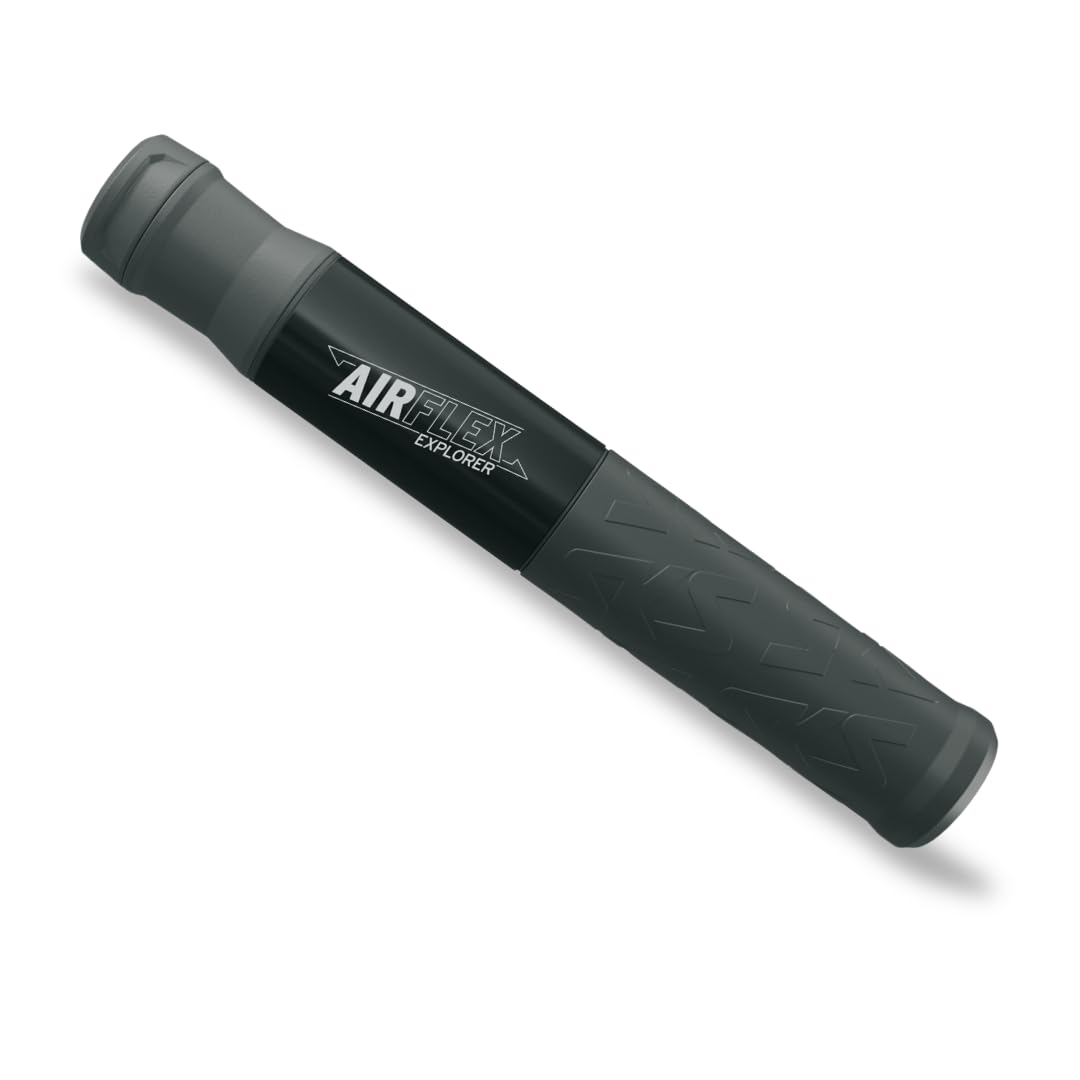 SKS GERMANY AIRFLEX - Pompa per bicicletta, accessori per bicicletta (pompa ad aria, accessori per ruote con impugnatura morbida, pompa di alta qualità in alluminio e plastica, accessori versatili per biciclette)