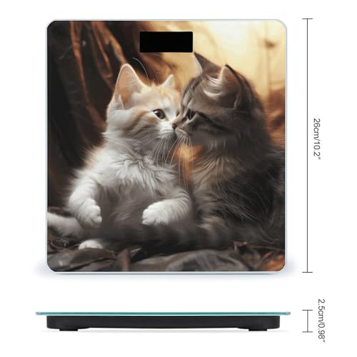 Báscula digital de baño Cat Kiss, vidrio templado miniatura 2