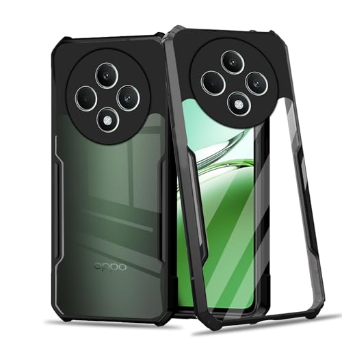#ColaboraciónPagada<br>Funda para OPPO Reno 12 FS (5G/4G)/Reno 12F (5G/4G) Borde Flexible de TPU Suave + Transparente Dura Acrílico Trasera Carcasa con Parachoques de Silicona Anti-Choques