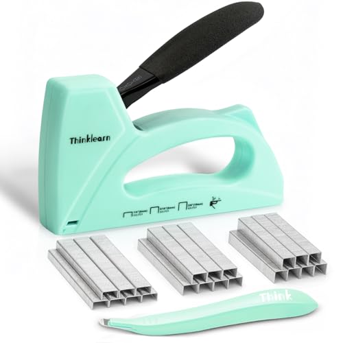 Light Duty Staple Gun for Wood, Upholstery Staple Gun for Classroom with 1600pcs JT21 Staples 1/4, 5/16, 3/8 inch and Staple Remover, Fabric Stapler Gun for Crafts, Bulletin Board Stapler for Teachers