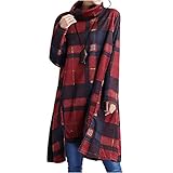 ［chunatch］タートルネック ゆったり 長袖 チェック チュニック プルオーバー ミドル丈 ボタン 丸首 ロング 大人 スリム 細身 体型 カバー Aライン ミモレ シンプル オシャレ お洒落 カワイイ 可愛い セクシー エレガント 上品 シフォン オフィス フォーマル 発表会 普段着 通勤 通学 韓国 春 春服 夏 冬用 春夏 秋 春秋 秋服 おれんじ わんぴ オレンジ A04-OGXXL