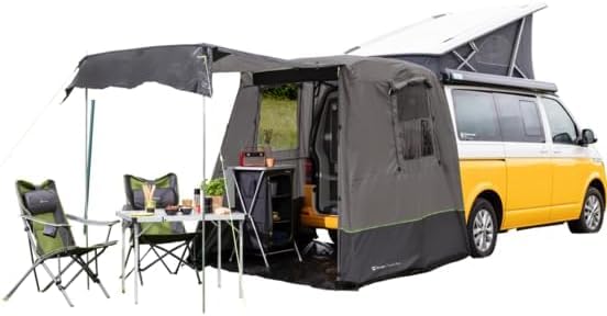 BERGER Tonale Rear Bus Heckzelt | Wohnmobil Vorzelt für zusätzlichen Wohnraum | Camping Busvorzelt Autozelt mit Stehhöhe SUV Van | Rahmenlose...