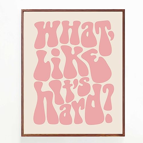 Zearpt What Like It'S Hard Print, Feminist Poster, Blush Pink Wall Art, Girl Boss Poster thumb #5