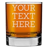 Personalized Etched Custom Message 10.25oz Whiskey Rocks Glass, Fathers Day Gift, Custom Text, Your...