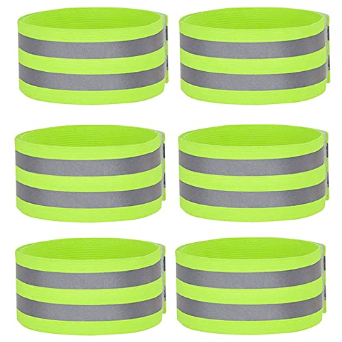 MQIAN Reflektierendes Band 6er Set,Reflektierendes Sicherheitsband,Reflektierendes Armband,Doppel Reflektorbänder für Radfahren,Laufen,Joggen im Dunkeln Cover