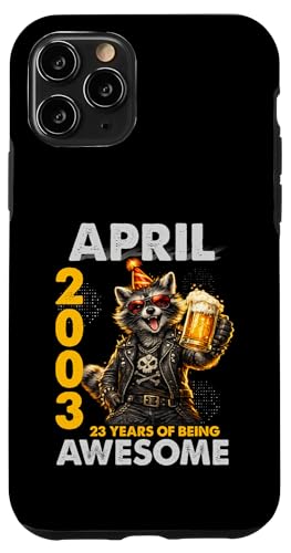 23rd Birthday Raccoon Beer April 2003 Vintage 23 Years Old �X�}�z�P�[�X iPhone 11 Pro �p
