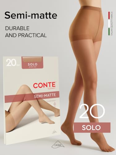 Image of Conte Tights Classic Sheer Semi-Matte Pantyhose Solo 20 Den