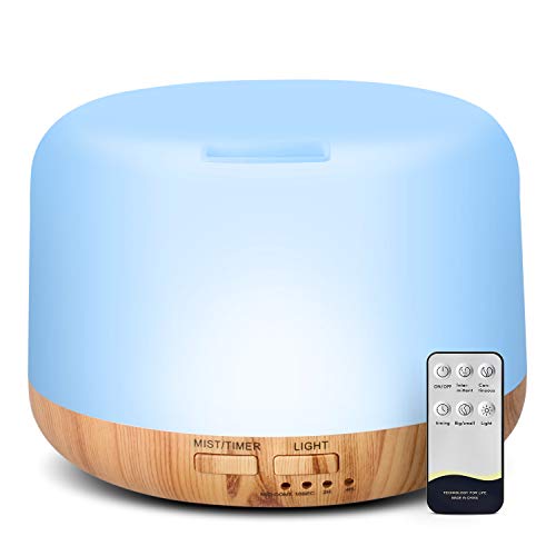 Homeweeks 300ml Essential Oil Diffuser, Quiet Aromatherapy Mist Diffusers For Essential Oils, Wood