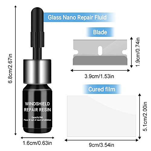 image for MuiSci Glass Repair Kit, Car Windshield Crack Repair Resin Kit, Easy t