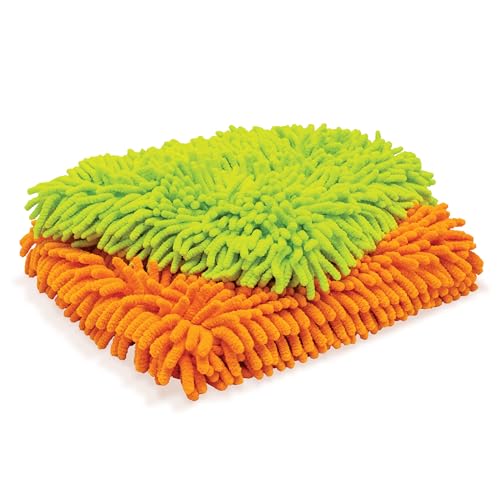 Griot's Garage Microfiber Wash Pads for Car Wash and Detailing, Soft and Ultra-Absorbent for Gentle Auto Cleaning, Machine-Washable, 8" x 10", Set of 2, 11290