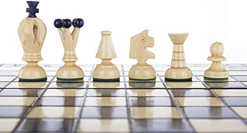 Set de ajedrez artesanal de madera plegable con tablero miniatura 4