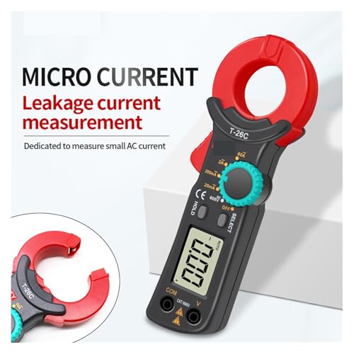 Pinza Amperimétrica Digital FUSWIP T-26C Profesional de Precisión para Corriente de Fuga 20mA-60A, Función de Rango Automático miniatura 5