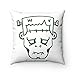 Promini Frankenstein Housse de coussin carrée décorative pour intérieur/extérieur Motif à faire soi-même 45,7 x 45,7 cm