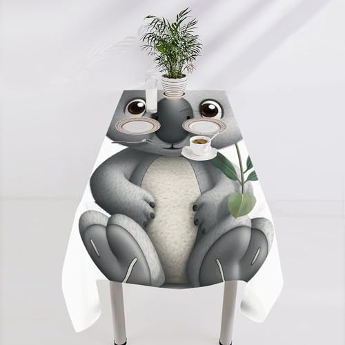 Nappe imperméable en polyester 300D koala 140x279 cm pour table
