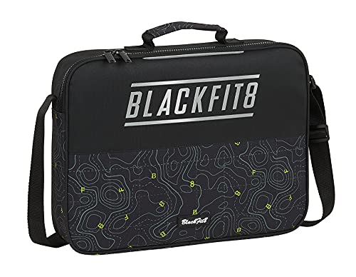 Blackfit8 Cartera Extraescolares Reciclable Topography, 380x60x280 mm