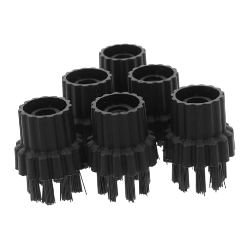 SOPOTUTU 6 Piezas Cabezal Cepillo para Limpiador de Vapor Repuesto Resistente para Uso Doméstico Industrial Accesorios para Máquina de Limpieza Vapor Portátil