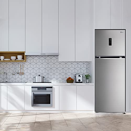 Image of LG 322 L 3 Star Frost-Free Smart Inverter Wi-Fi Double Door Refrigerator Appliance (GL-T342TPZX, Shiny Steel, Convertible & Door Cooling+)