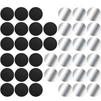 Metallplatte Handy 40 Stück, Czkonore Metallplättchen für Handyhalterung Auto, Metall Platte Selbstklebende Mit Starkem Kleber für Kfz Zubehör Handy, Schwarz + Silber