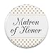 Matron of Honor Wedding Elegant Polka Dots Pinback Button Pin