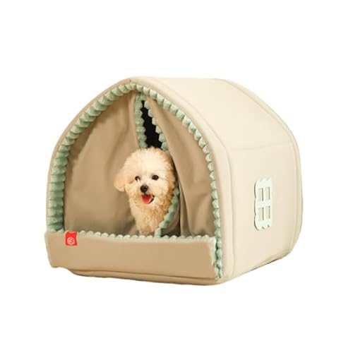 Aoccqkf犬 ベッド ドーム ペットベッド ドーム型 ペットハウス 犬猫用 室内用 冬用 ふわふわ 洗える クッション付き 犬用ベッド 犬小屋 屋根付き 猫ハウス 犬 ハウス ペットベッド 大型犬/中型犬/小型犬 ペット用品 (L)