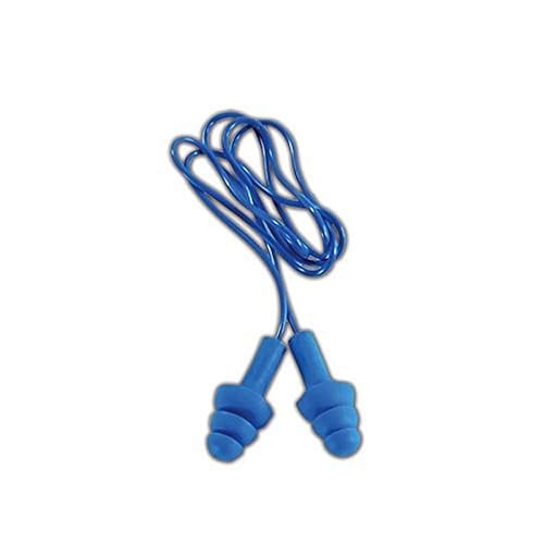 E-A-R by 3M 10080529400045 3M 340-4007 Tapones para los oídos con cable detectable de metal, OSFA, azul, talla única (100 unidades)