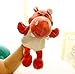 anlala Niños Animal Lindo Marioneta De Mano Bebé Diversión Felpa Mano Muñeca Juguete Niño Aprendizaje Juguete Relleno Niño Marioneta De Dedo 30Cm Hipopótamo Rojo