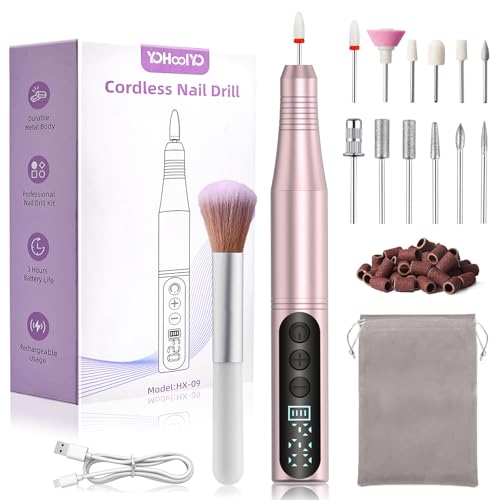 YOHOOLYO Fresa per Unghie Professionale, Type-C & 20000 RPM...