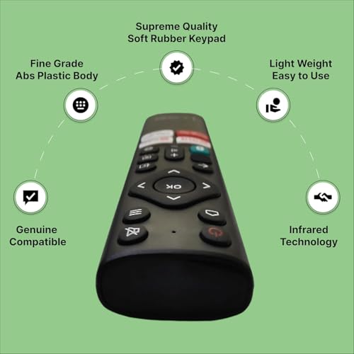 Image of Remote Compatible with Lloyd Smart LED LCD TV with Netflix and YouTube Function (Without Voice). Models 32HS410D, 32HS301C, 43UX900D Please Match with Your existing tv Remote