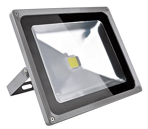 Preisvergleich Produktbild Ultradünner LED Scheinwerfer mit Fuß IP66 6500K Kaltweiß 50W