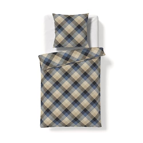 Weihnachtsbettwäsche Blau 31 fleuresse Feinbiber Bettwäsche Aspen Maastricht blau 1 Bettbezug 135...