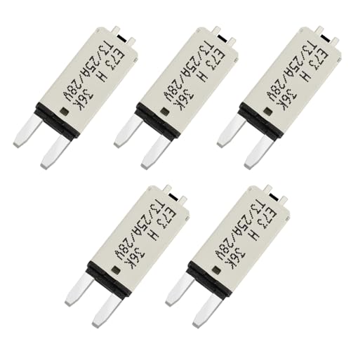 GLOSO Blade Circuit Breaker Mini RV Marine Boat Truck Yacht Manual Reset Audio Solar System Protection ATO ATC 25 Amp 5 PACK E73