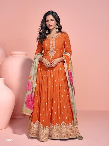 Women's Ready to wear Indian Pakistani anarkali floor length gown for Festivals and ocassions 28952