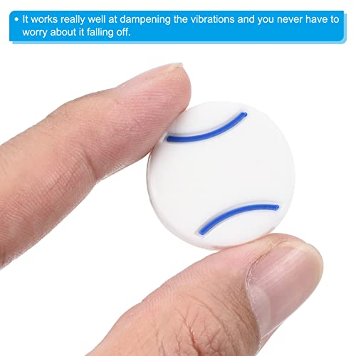 PATIKIL Tennis Racket Vibration Dampener, 8 Pack Soft Silicone Racquet Shock Absorber String Damping, White - Image 4
