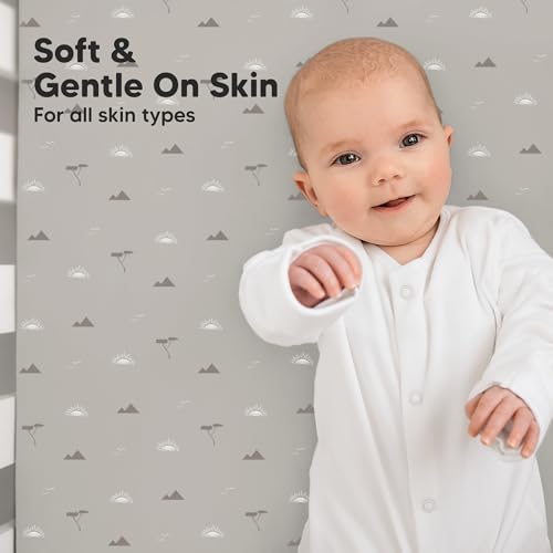 Image of KeaBabies 2-Pack Baby Crib Sheets for Boys, Girls, 52x28 Fitted (Savannah) | Viscose Derived from Bamboo, Toddler Bed Sheets Neutral, Fitted Crib Mattress Sheet for Standard Baby Bedding, Soft, Cozy
