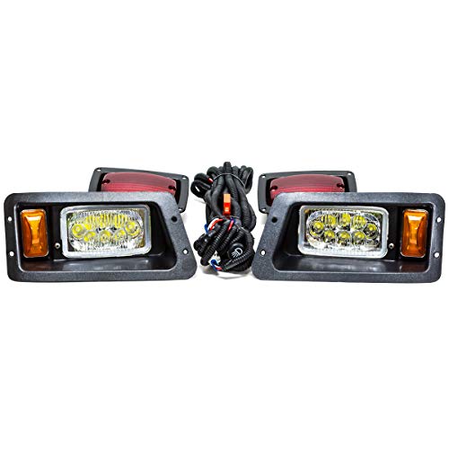 EPR Golf Cart LED Headlight Tail Light Kit Compatible With Yamaha 1995-2007 G14-G22 12V Gas Electric