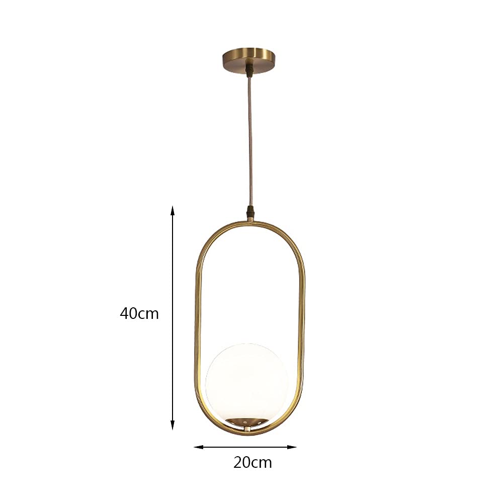 ISCBAFYX Lampa wisząca mosiężna szkło nordyckie Wysokość wynosi 40 cm w pomieszczeniu regulowanego oświetlenia żyrandola wyposażenia restauracyjnego Kuchnia