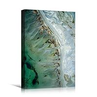 Canvas Wall Art Liquid Abstract Colorful Decorative Elements Mixed Media Multicolor Swirly - 12x18 inches